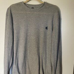 L Rugby Long Sleeve Gray Men's T-shirt